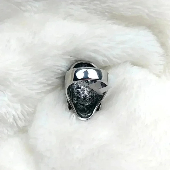 Unisex Silver Buddha Ring Stainless Steel Hypoallergenic Statement Ring - Picture 8 of 9